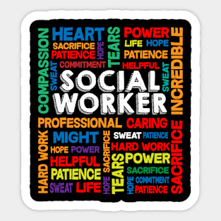 Social Work Month Social Worker Gift Sticker